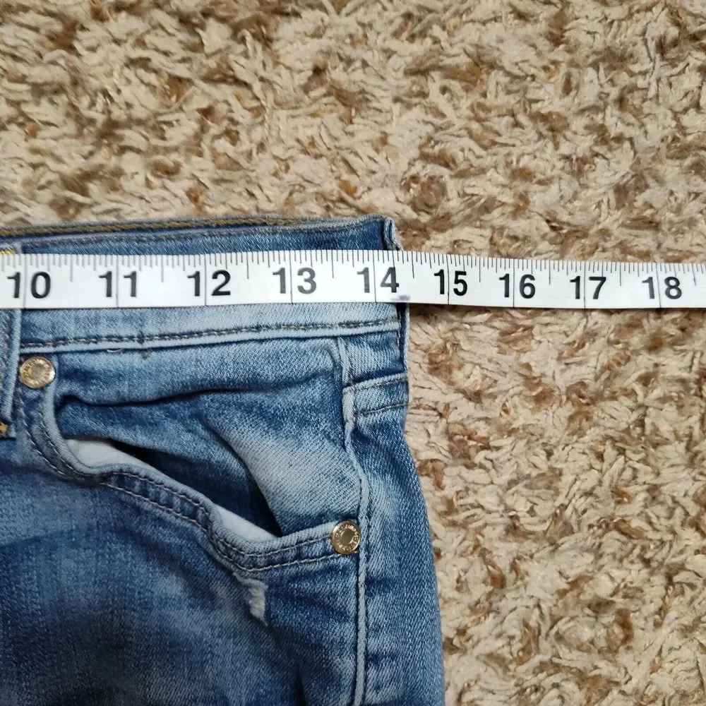 7 For All Mankind‎ Josefina Skinny Boyfriend Women Sz 24 Stretch Jeans